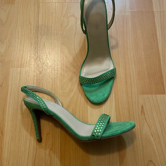 Marc Fisher Betila Green Rhinestone Heels NWOT - Picture 2 of 4